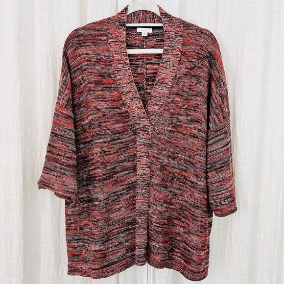 Pure Jill Red Knitted Oversize Cozy Super Soft Cardigan Sweater - Medium - Picture 1 of 9